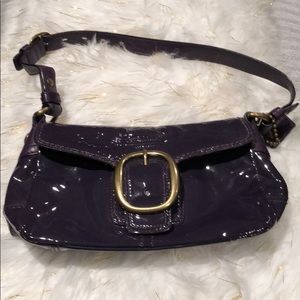 Patent plum Coach small handbag